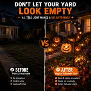 🔥 65% OFF TODAY & FREE SHIPPING👻 Solar Halloween Garden Stake Light with Black Cat & Pumpkin