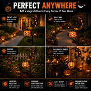 🔥 65% OFF TODAY & FREE SHIPPING👻 Solar Halloween Garden Stake Light with Black Cat & Pumpkin