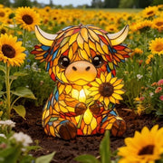 🌻Sale 49% OFF- 🐮Creative Highland Cow Sunflower LED Night Light