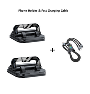 📱✨ 360° Rotating Foldable Phone Holder - Universal Compatibility with Anti-Slip Base for Desk, Car & Travel Use 🚗💻