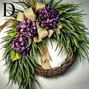 🌸Handcrafted Hydrangea Wreath – The Perfect All-Season Front Door Decor