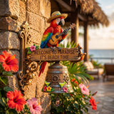 🔥Limited Time 49% OFF | 🔔🏝️ Parrot Head Paradise Wall Bell