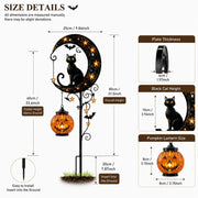 🔥 65% OFF TODAY & FREE SHIPPING👻 Solar Halloween Garden Stake Light with Black Cat & Pumpkin