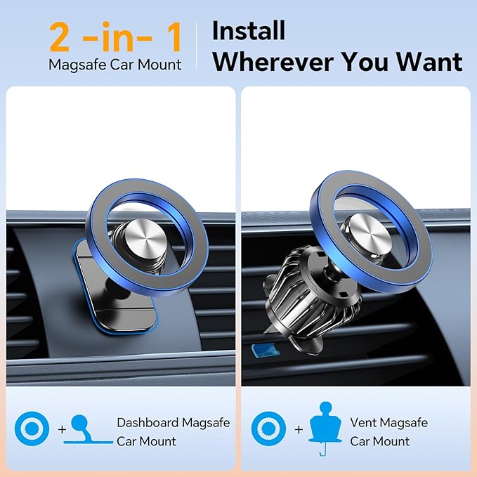 【Strong Magnets】Magnetic Phone Holder for Magsafe Car Mount