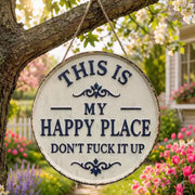 🌸Spring Promotion - 50% OFF🌸  “This Is My Happy Place” Door Sign