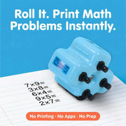Math Teacher 4 in 1 Math Roller Stamp, Addition Subtraction Multiplication Practice Tool, Math Stamp Ink Roller for Kids Ages 5-9 1st 2nd 3rd Grade Classroom Homeschool Home Use, Math Gift for Kids, Summer Learning | GoldenEgg