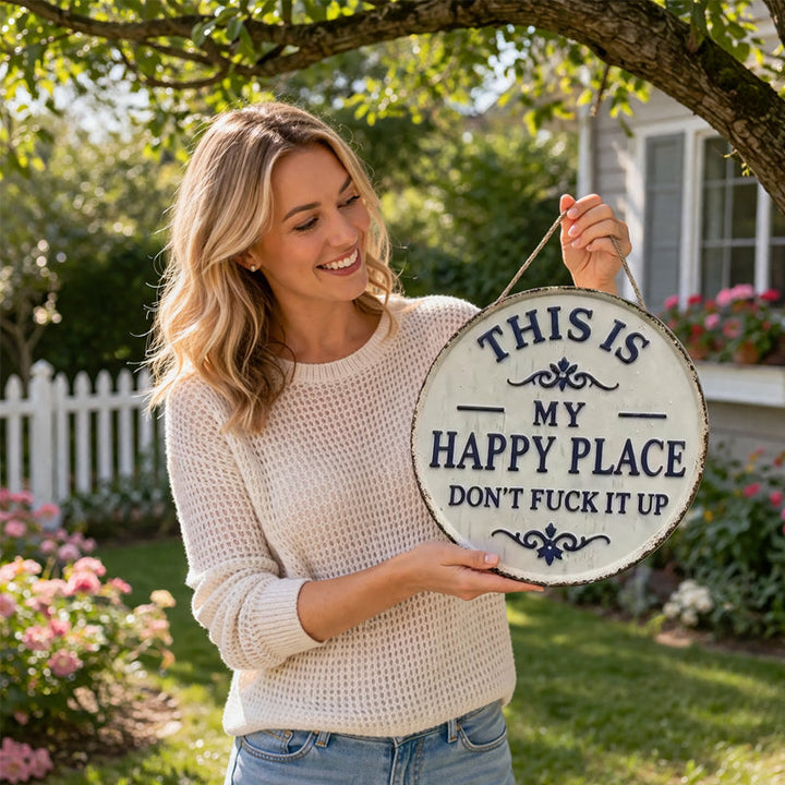 🌸Spring Promotion - 50% OFF🌸  “This Is My Happy Place” Door Sign