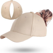 Ponytail Hat for Women – Adjustable Baseball Cap with Ponytail Opening for Running & Sports