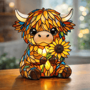 🌻Sale 49% OFF- 🐮Creative Highland Cow Sunflower LED Night Light