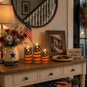 3-Piece Set - Patriotic Flameless Candles (With Remote Control)