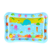 😻Water mat for pet– interactive toy with floating fish + cooling summer mat