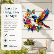 Hummingbird Bloom Metal Wall Art