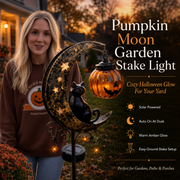 🔥 65% OFF TODAY & FREE SHIPPING👻 Solar Halloween Garden Stake Light with Black Cat & Pumpkin