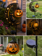 🔥 65% OFF TODAY & FREE SHIPPING👻 Solar Halloween Garden Stake Light with Black Cat & Pumpkin