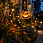 🔥 65% OFF TODAY & FREE SHIPPING👻 Solar Halloween Garden Stake Light with Black Cat & Pumpkin