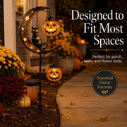 🔥 65% OFF TODAY & FREE SHIPPING👻 Solar Halloween Garden Stake Light with Black Cat & Pumpkin