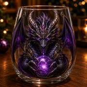 🐉Limited Edition 3D Mythic Dragon Glass Art Cup -✨Luxury Raised Fantasy Glassware for Whiskey, Home Bar Décor & Legendary Gifts 🎁