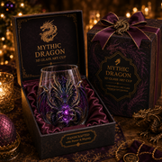 🐉Limited Edition 3D Mythic Dragon Glass Art Cup -✨Luxury Raised Fantasy Glassware for Whiskey, Home Bar Décor & Legendary Gifts 🎁
