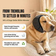 ⏰Sound-Dampening Dog Ear Wrap for Fireworks & Storm Anxiety 🔥🐶