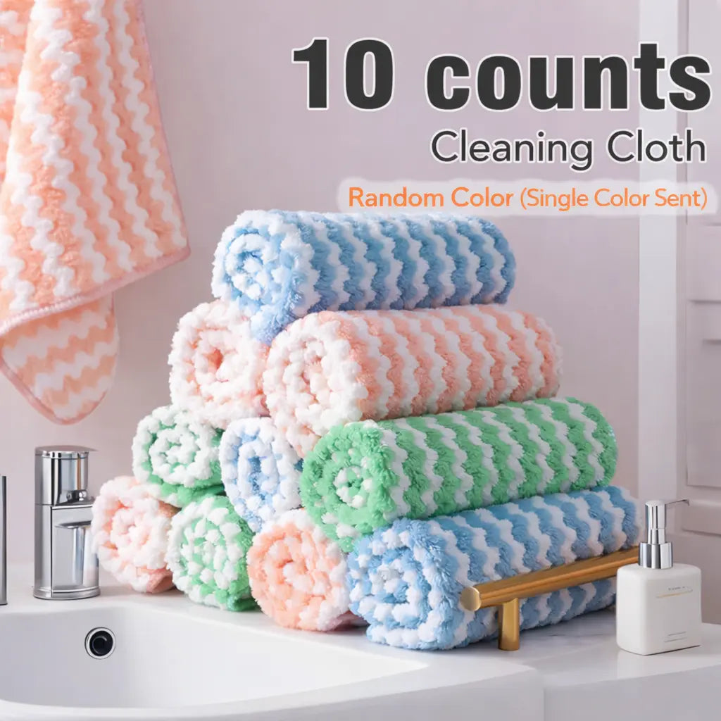 ⏳Time-Limited Special⏰Assorted Microfiber Cleaning Rag Cloth 【10 Counts】