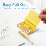 Transparent Pull-Out Sticky Notes (12 Boxes, 960 Sheets Total) - Office & School Supplies, Strong Adhesion, No Residue, 50 Reuses Per Sheet, Suitable for Office Work, Study