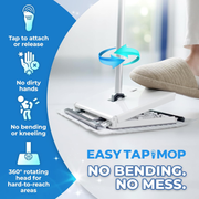 Easy Tap Mop – Hands-Free Floor Mop with 360° Swivel Head, Universal Pad Compatibility & Starter Kit