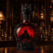 🦇 Gotische Vampirschloss-Whiskykaraffe & Whiskyglas