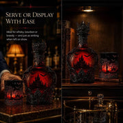 🦇 Gotische Vampirschloss-Whiskykaraffe & Whiskyglas
