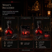 🦇 Gotische Vampirschloss-Whiskykaraffe & Whiskyglas