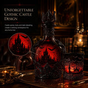 🦇 Gotische Vampirschloss-Whiskykaraffe & Whiskyglas