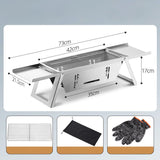 🔥🔥🔥Stainless Steel Folding Outdoor Barbecue