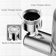 🔥 NEW! 720° Rotating Faucet Filter Nozzle Set – Clean Water & Perfect Spray in One! 💦✨