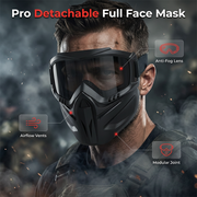 💞50K+ SOLD!🏍️⚡ 50% OFF! Detachable Full Face Goggle Mask – Anti‑fog, windproof & breathable. Quick‑detach goggle system. Weld or ride, face fully protected! 🛡️✨